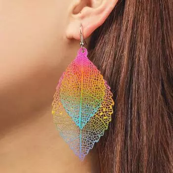 Серьги-подвески Полые Легкие Декоративные белый