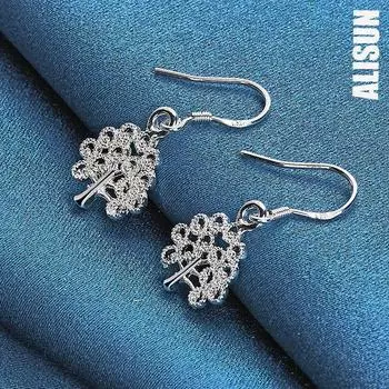 Серьги-подвески в форме дерева из стерлингового серебра 925 пробы, модные свадебные украшения 2.60*1.30cm