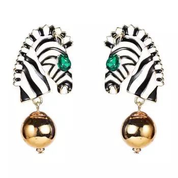 Серьги-подвески в полоску с преувеличенным узором: Европейский, американский, африканский и богемный стиль для женщин зебра