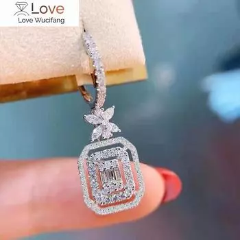 Серьги-подвески в современном стиле для женщин, модные женские свадебные аксессуары, блестящие циркониевые украшения для помолвки