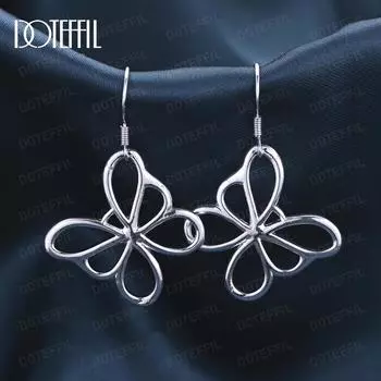 Серьги-подвески в виде бабочки из стерлингового серебра 925 пробы, модные свадебные украшения 3.20*2.00cm