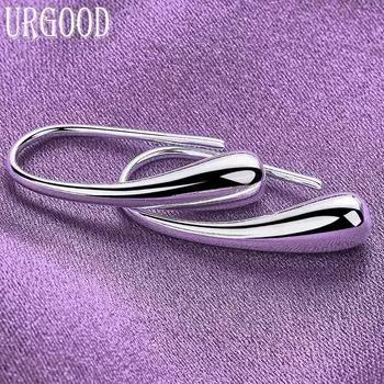 Серьги-подвески в виде капель воды/дождя из стерлингового серебра 925 пробы, модные свадебные украшения 2.70*0.50cm