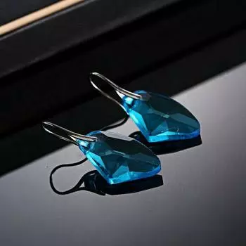 Серьги-подвески в виде каплевидных подвесок в винтажном синем стиле с подвесками для женщин 4*1.7cm