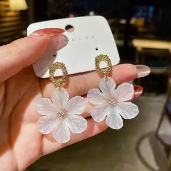 Серьги-подвески в виде лепестков цветов для женщин, креативный дизайн, темперамент, индивидуальность, ювелирные изделия, подарок для девушки, Brincos