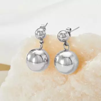 Серьги-полукольца из нержавеющей стали с позолотой, простые по дизайну, легкие, роскошные, нишевые, круглые, премиум-серьги на осень и зиму серебряный