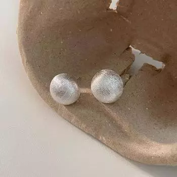 Серьги-полусферы из стерлингового серебра 925 пробы с особым дизайном, усовершенствованный дизайн для холодного ветра, матовая полусфера 925 серебряный