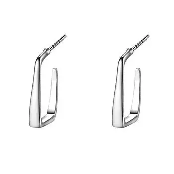 Серьги простого дизайна с геометрическими квадратными линиями и переменчивым темпераментом