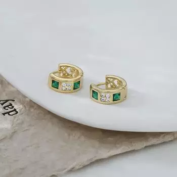 Серьги-пряжки для ушей, геометрические серьги в форме буквы С, нежные блестящие серьги из циркония, женские серьги с пряжкой, модные украшения для женщин, аксессуары для подарков на вечеринку