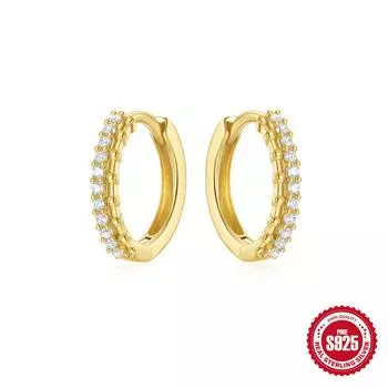 Серьги-пряжки для ушей S925 Sterling Silver с бриллиантами Love Chain Luxury 925 Silver