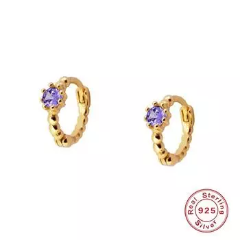 Серьги-пряжки из стерлингового серебра S925 с бриллиантами Серьги-гвоздики в стиле минимализма Серьги-гвоздики 925 Silver