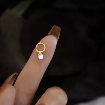 Серьги-пряжки Love Ear Femininity Simple Ins Осень и зима Мини-серьги-сердечки