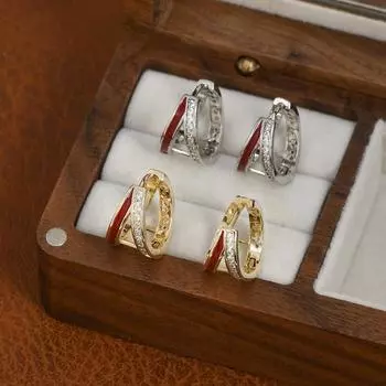 Серьги-пряжки с дизайном капельного кроссовера, нежные блестящие серьги из циркония, женские модные украшения с пряжкой, женские аксессуары для подарков на вечеринку