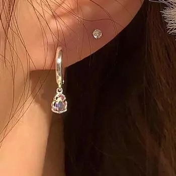 Серьги-пряжки Symphony Water Drop Femininity Korean Version Персонализированные серьги Commuter Niche Light Luxury Earrings
