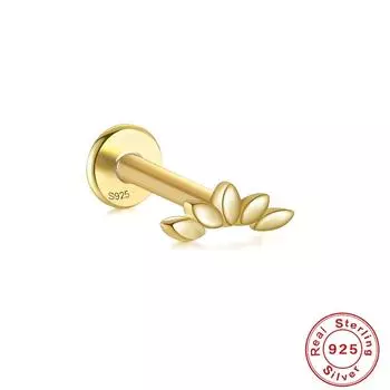 Серьги-пусеты из стерлингового серебра 925 пробы, в стиле Ins, с тройной кисточкой «Небо», супер бессмертные, с бабочкой, пирсинг, внутренняя резьба, плоская головка, для козелка уха