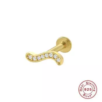 Серьги-пусеты из стерлингового серебра 925 пробы с плоской головкой и внутренней резьбой для пирсинга хряща, серьги, серьги с геометрическим дизайном в виде цветка и четырехлистного клевера.