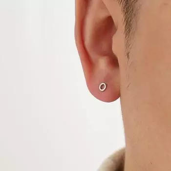 Серьги-пусеты из стерлингового серебра S925 от Yijian Studio, мужские, круглые, маленького размера, легко сочетаются, одинарные серьги, женские, уход за ушами, Ins Single