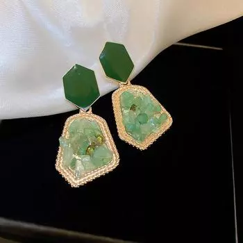 Серьги-пусеты «Серебряная игла» с цирконом, ретро, легкая роскошь, придворный стиль, нишевые, высококлассные