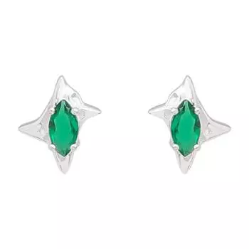 Серьги-пусеты «Скрученная Звездная Вспышка»: Трендовое роскошное серебро 925 пробы для мужчин и женщин