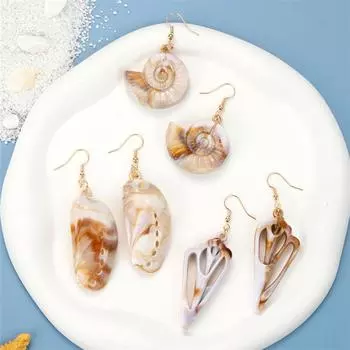 Серьги-ракушки 2024 года, классические серьги-подвески в виде ракушек разной формы, нежные серьги-подвески с индивидуальным шармом для леди E215a