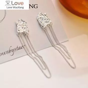 Серьги Redcheng из стерлингового серебра 925 пробы с необычной формой лавы для женщин, очаровательные, роскошные, простые, на годовщину, предотвращающие аллергию, ювелирные подарки