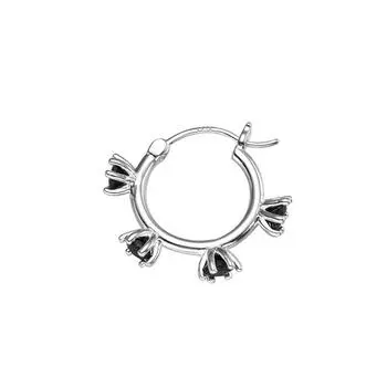 Серьги Retro Light Luxury Commuter Modern Black Zircon Персонализированные преувеличенные трендовые универсальные круглые серьги-пряжки copper.