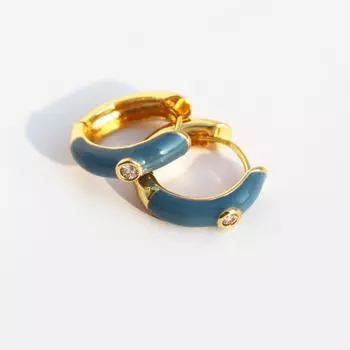 Серьги ретро премиум серо-голубой эмали женские легкие роскошные темпераментные микро-инкрустированные циркониевые серьги для поездок на работу универсальные 698 синий