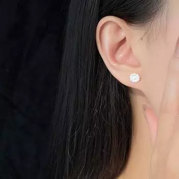 Серьги-ромашки, высококачественный милый дизайн и темперамент, питательный прокол ушей, изысканные украшения для ушей