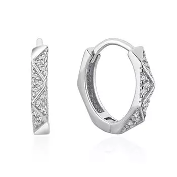 Серьги-ромбы из серебра 925 пробы, универсальные, нестандартные, с пряжками для ушей, серьги Ins 925 Silver