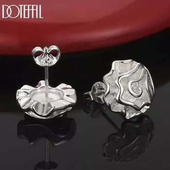 Серьги-розы из стерлингового серебра 925 пробы, модные свадебные украшения 1.10*1.10cm