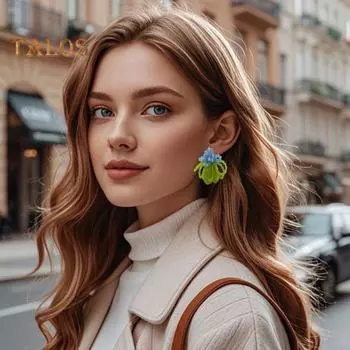 Серьги ручной работы из бисера, серьги-цветы из бисера в стиле бохо, цветочные серьги-подвески, женские летние пляжные украшения A розовый/синий