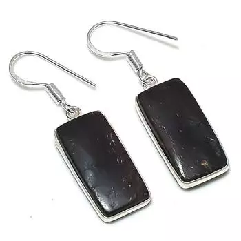 Серьги ручной работы из стерлингового серебра 925 пробы с натуральным драгоценным камнем Пикассо яшма 1,58 дюйма I7A42