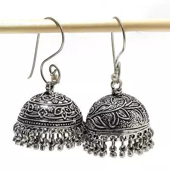 Серьги ручной работы из стерлингового серебра 925 пробы с натуральным драгоценным камнем в винтажном стиле 1,77 дюйма I5p98