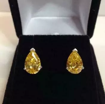 Серьги ручной работы из стерлингового серебра 925 пробы с сертифицированным цитрином, антикварные, для любимой из США