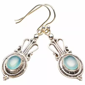 Серьги ручной работы из стерлингового серебра 925 пробы с натуральным аметистом 1,5 дюйма D3722