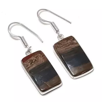 Серьги ручной работы из стерлингового серебра 925 пробы с натуральным драгоценным камнем Сонора, 1,62 дюйма, c3p93