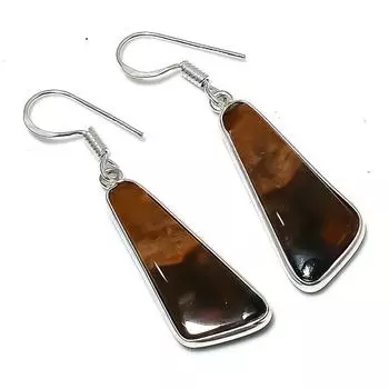 Серьги ручной работы из стерлингового серебра 925 пробы с натуральным драгоценным камнем Sonora Sunrise 1,89 дюйма u8I93