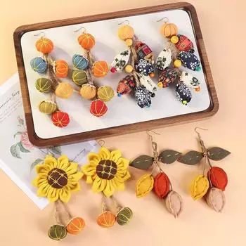 Серьги ручной работы из тканой ткани в стиле Сен, художественные ретро-серьги с длинными кисточками, нишевый дизайн, женские серьги в этническом стиле