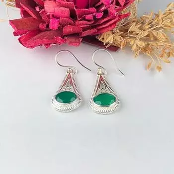 Серьги ручной работы с драгоценными камнями для девочек и женщин для процветания, легко носить 3 inch