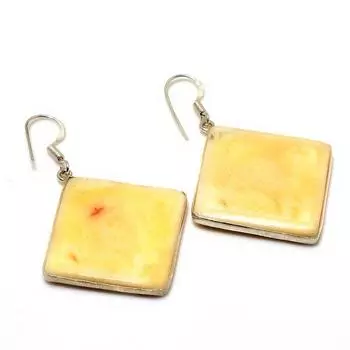 Серьги ручной работы с камеей и позолоченным серебром 925 пробы, 2,00 дюйма