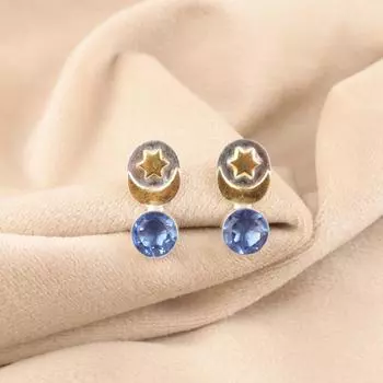 Серьги ручной работы с танзанитом, серебро 925 пробы, уникальные украшения для подарка EE-141-12