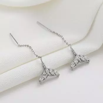 Серьги-русалки Niche Design для женщин, новые стильные серьги с бриллиантами, высококачественные легкие роскошные серьги, стильные серьги