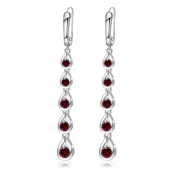 Серьги S925 из серебра с сапфировым кристаллом и топазом, преувеличенные, высококачественные серьги, капли с кисточками, длинные серьги 925 silver