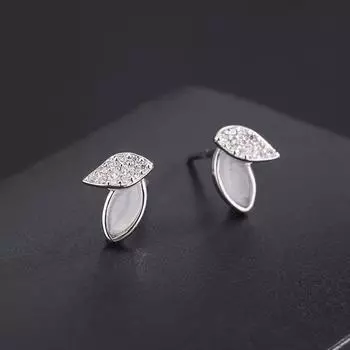 Серьги S999 из чистого серебра в стиле Мори с опалом, свежие, темпераментные, дикие, продвинутые, чувственные серьги 99