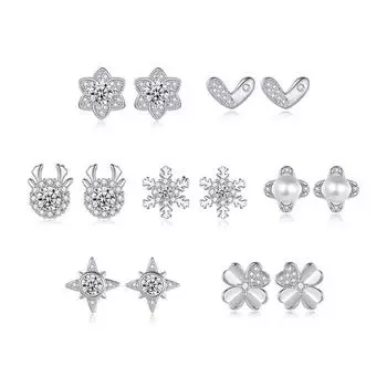 Серьги S999 Pure Silver Week, модный подарочный набор из подобранных по индивидуальному заказу серег из стерлингового серебра