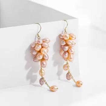 Серьги с бахромой из пресноводного жемчуга, новые длинные трендовые серьги 2024, сексуальные преувеличенные серьги