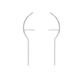 Серьги с бахромой в виде цепочки «Холодный ветер» Простые модные серьги ранней весны