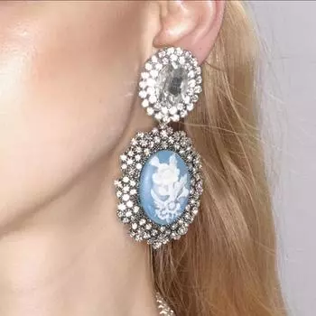 Серьги с бриллиантами в виде геометрических овальных цветов, нишевый дизайн, легкие роскошные модные серьги для женщин