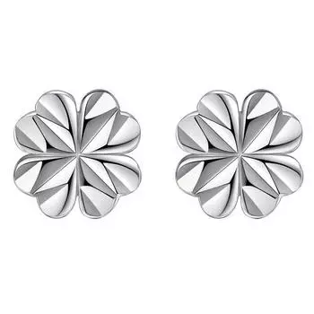 Серьги с четырьмя листочками клевера для женщин, японские и корейские простые студенческие лесные факультеты