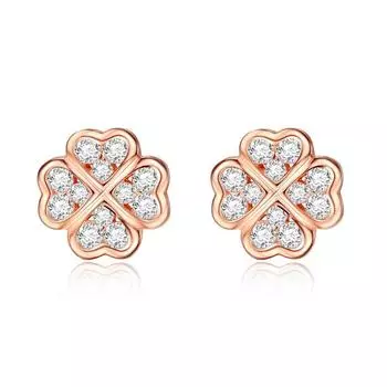 Серьги с четырехлистным клевером для женщин, японские и корейские творческие личности, счастливые серьги