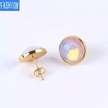 Серьги с цирконом, брелок, простая шестиугольная пирамида, кристалл, позолоченные аксессуары, модные стильные европейские и американские серьги, женские украшения amethyst